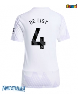 Manchester United Matthijs de Ligt #4 Tricou Fotbal Replică 2025-26 Femei Deplasare